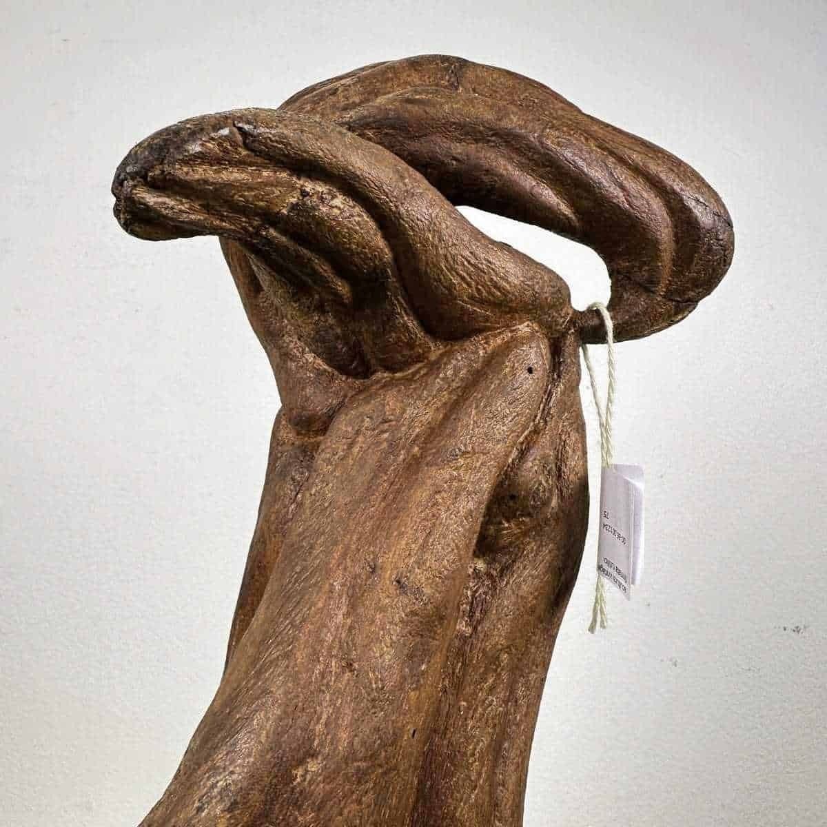 Vintage Sculpture Carved In Wood With Signature Rutilio photo vintage