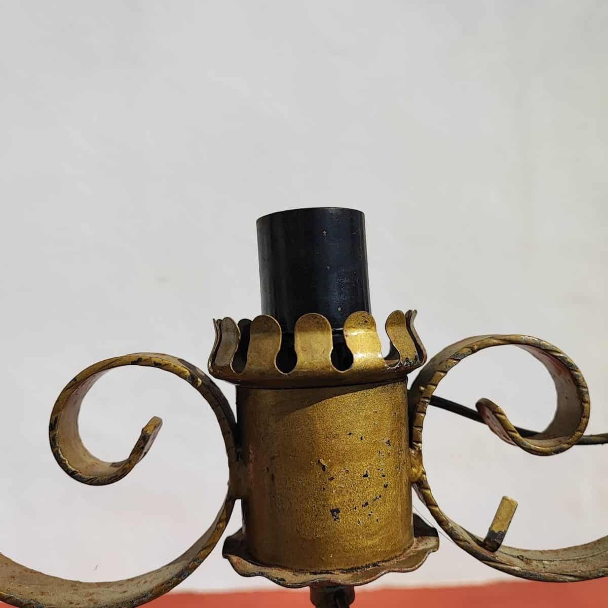 Elegant Vintage Iron Chandelier photo Lighting