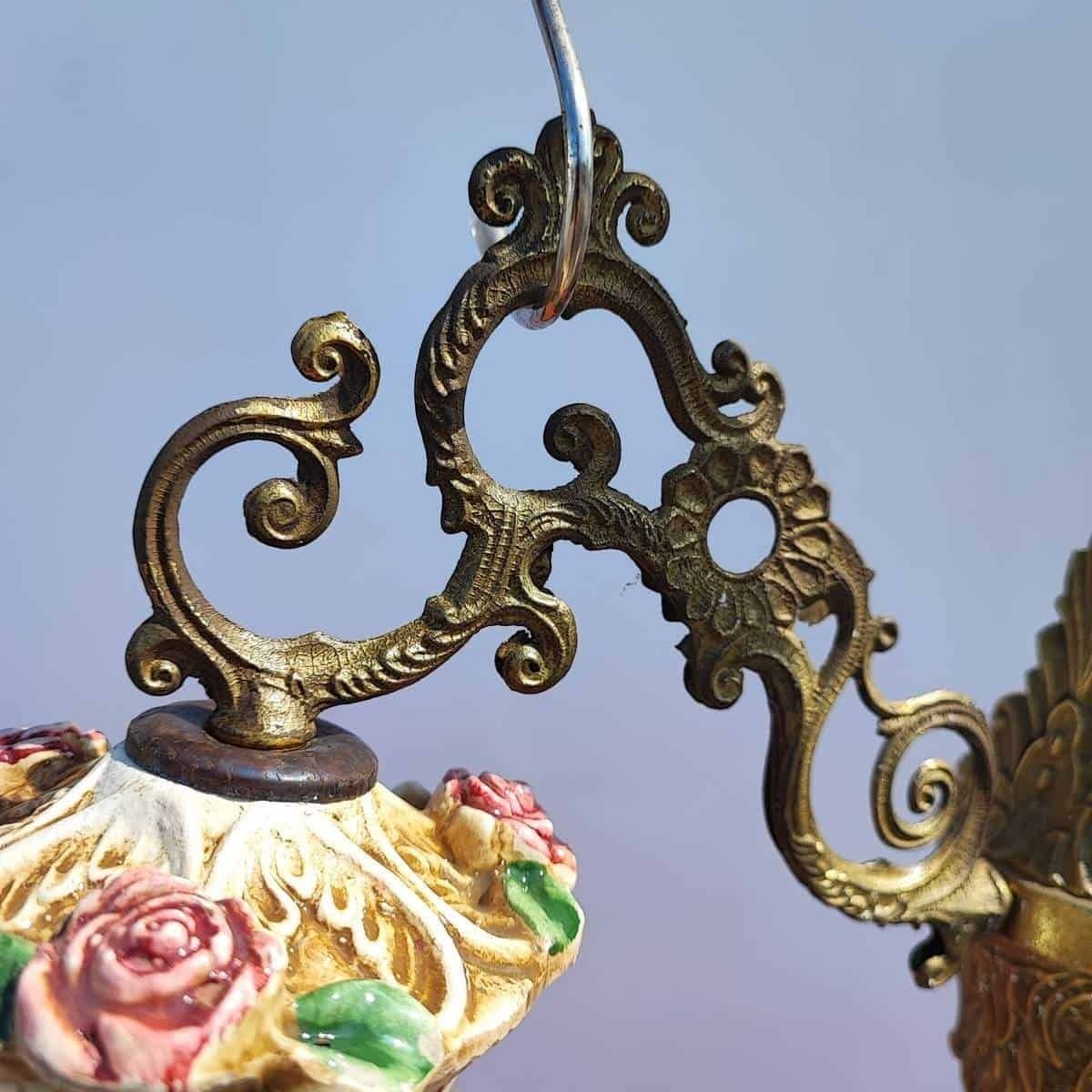 Pair Of Metal, Ceramic And Glass Wall Lamps photo buy