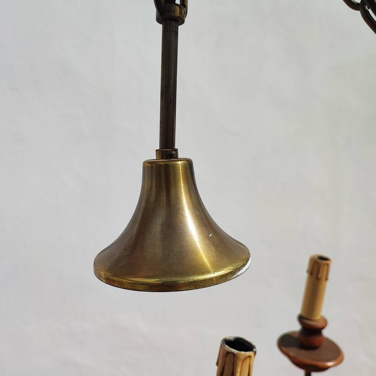 Vintage Wooden And Metal Chandelier photo 82.0