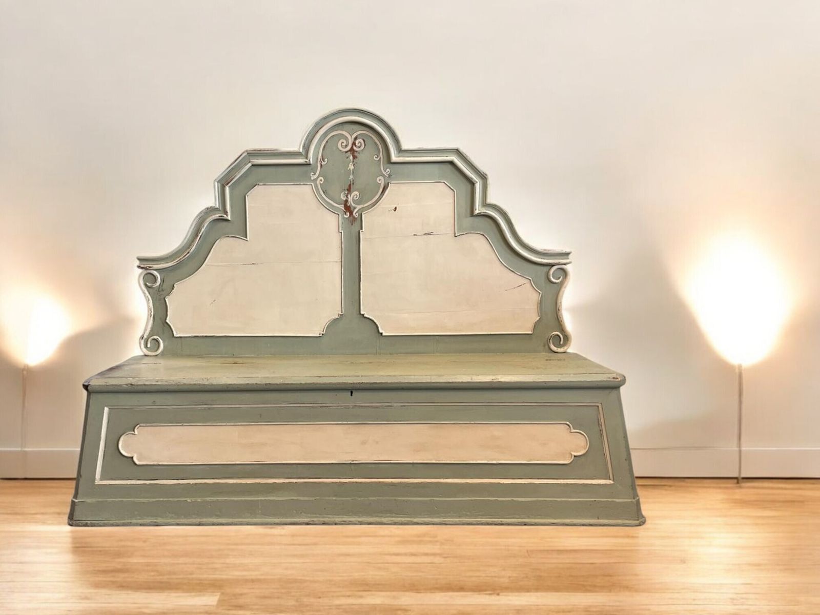 Italian Painted Hall Bench photo Furniture
