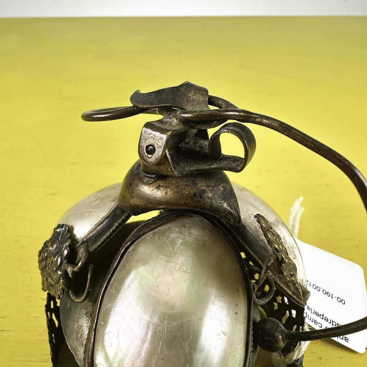 Antique French Bell In Brass And Mother Of Pearl photo for sale