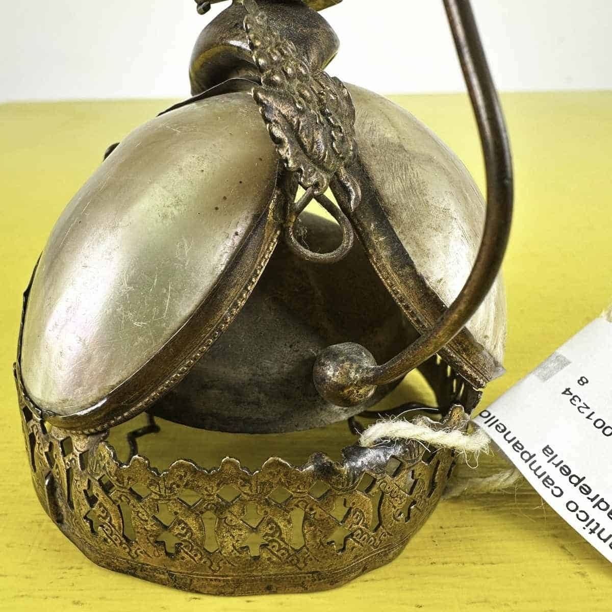 Antique French Bell In Brass And Mother Of Pearl photo Home Decor