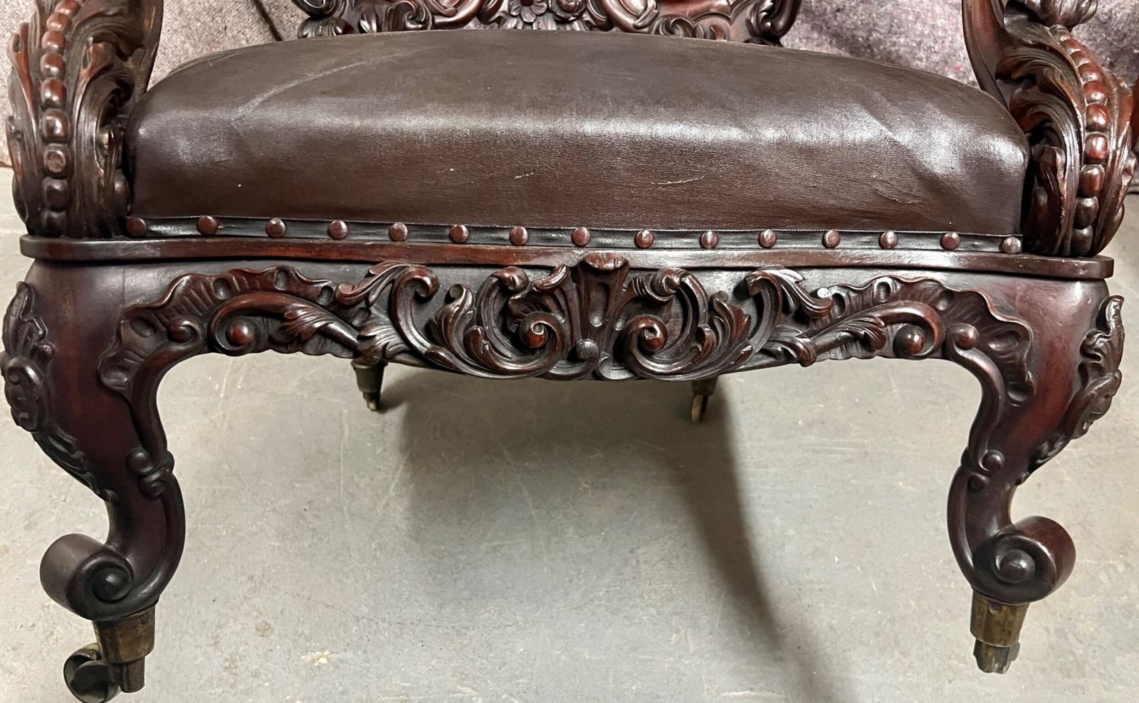 Superb Large Victorian Mahogany Armchair photo furniture