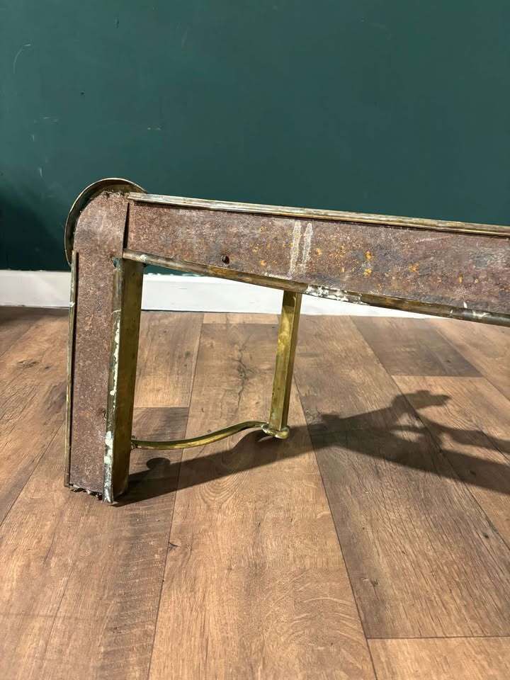 Ornate Victorian Brass Fender photo buy