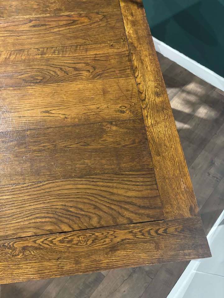 Large Vintage Oak Dining Table photo vinterior
