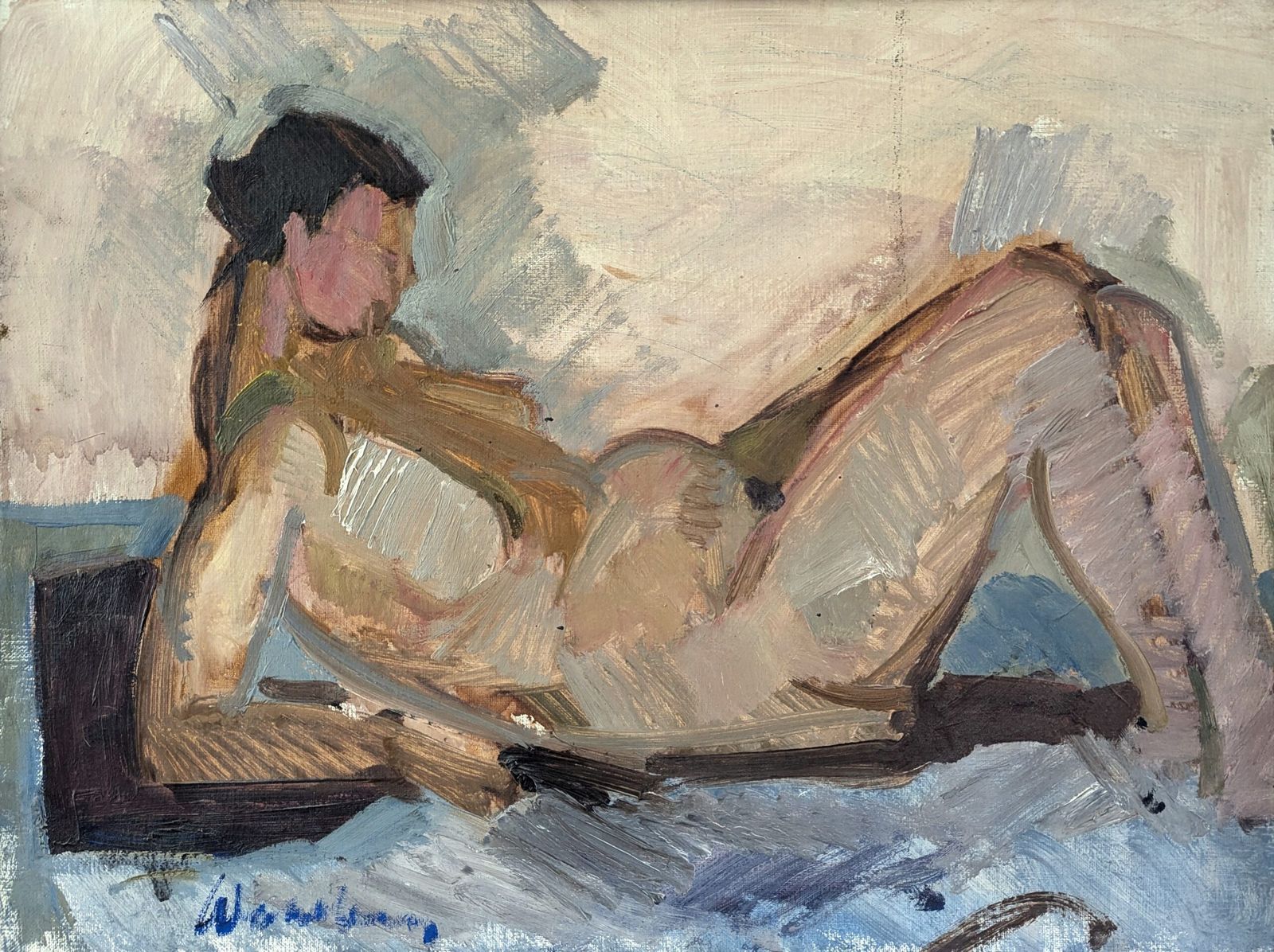 The Expectant Nude Oil Painting photo buy