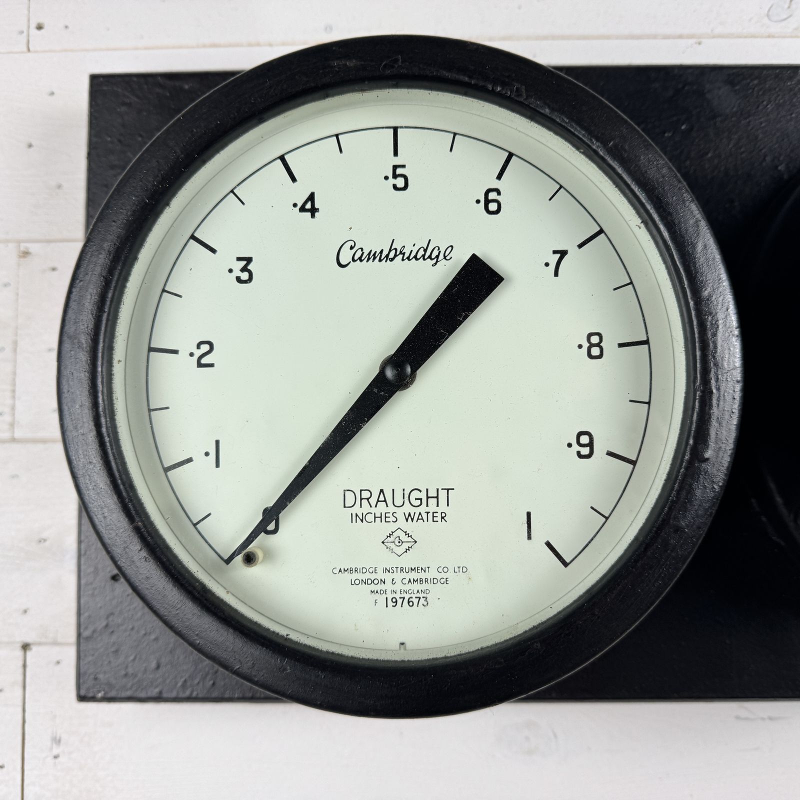 Pair Of Vintage Industrial Cambridge Water Gauges On Board photo Home Decor