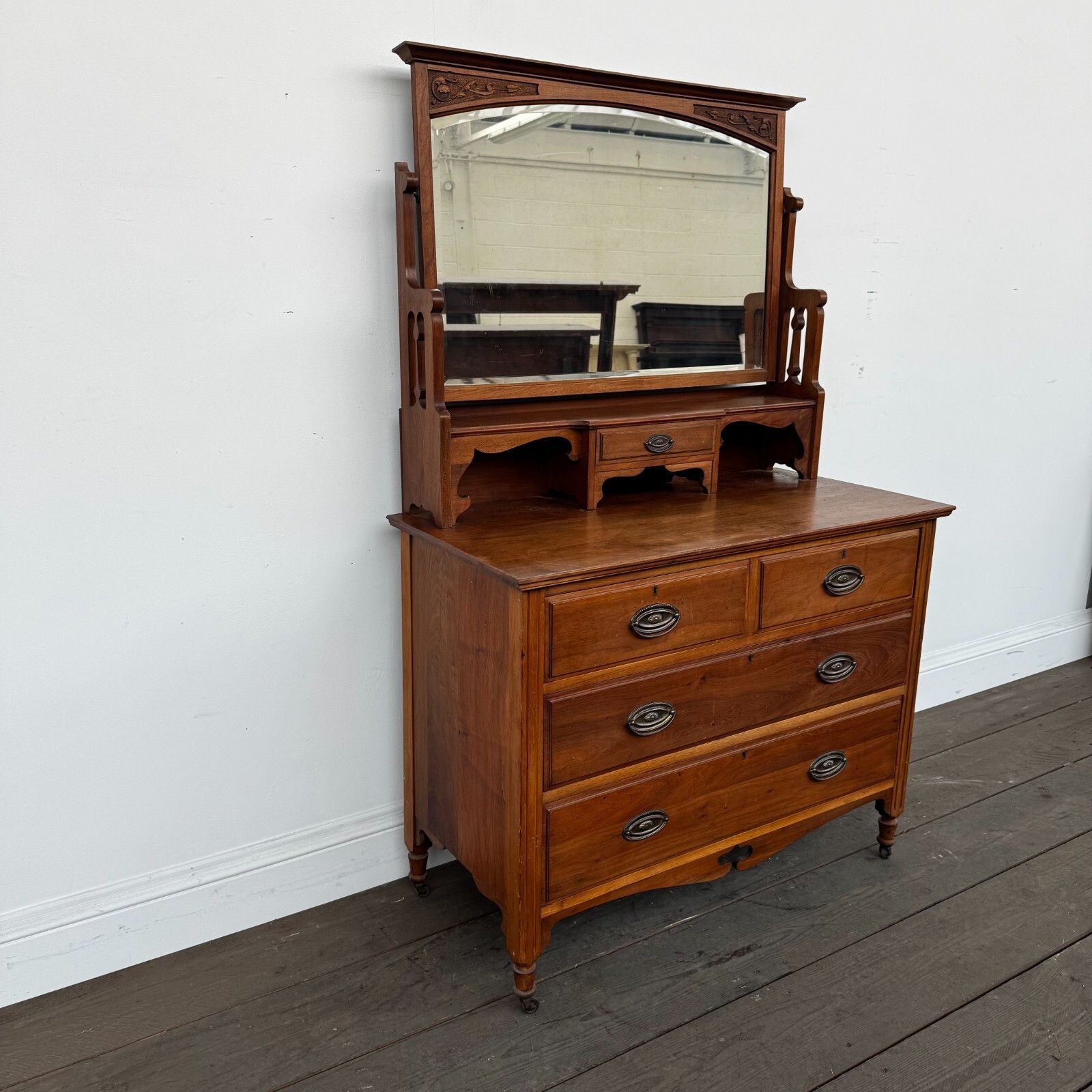 Early 20th Century Edwardian Mahogany Washstand – Elegant Antique Storage photo furniture