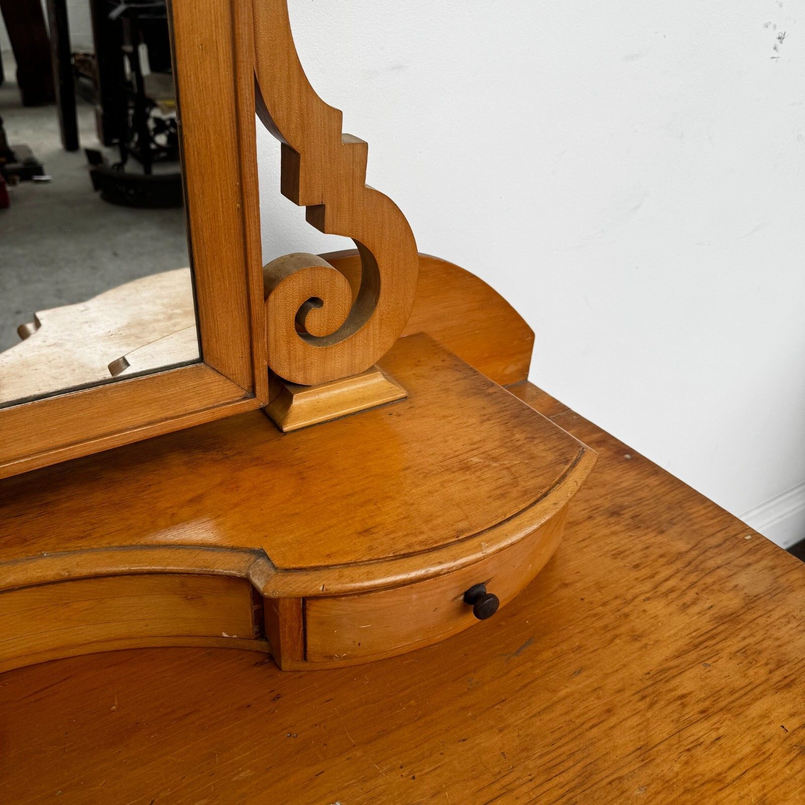 High Quality Rare Antique Victorian Pine Washstand With Mirror photo Furniture