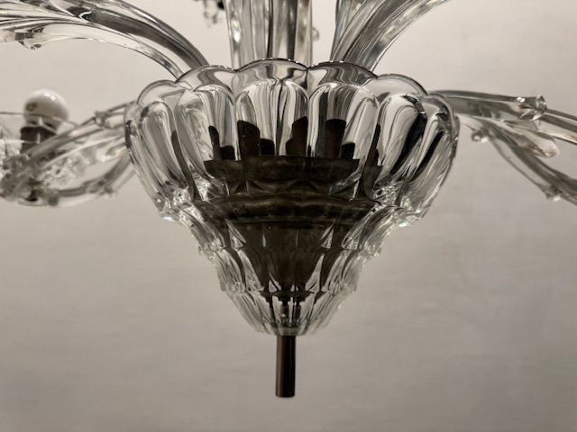 Art Deco Murano Glass Barovier Chandelier 1940’s photo Lighting