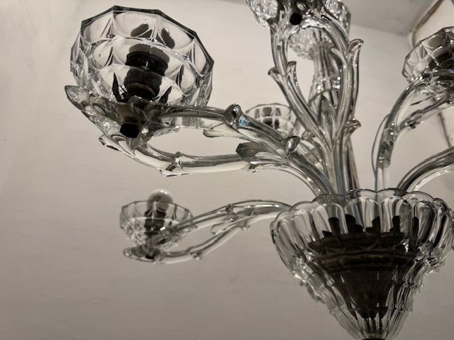 2500.0 Art Deco Murano Glass Barovier Chandelier 1940’s photo