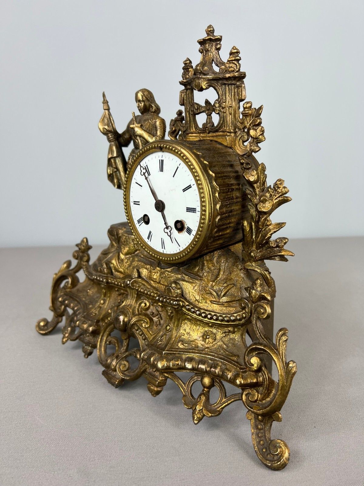 Antique Japy Frères Mantel Clock – Gilt Bronze, 19th Century (Lot 3602) photo buy