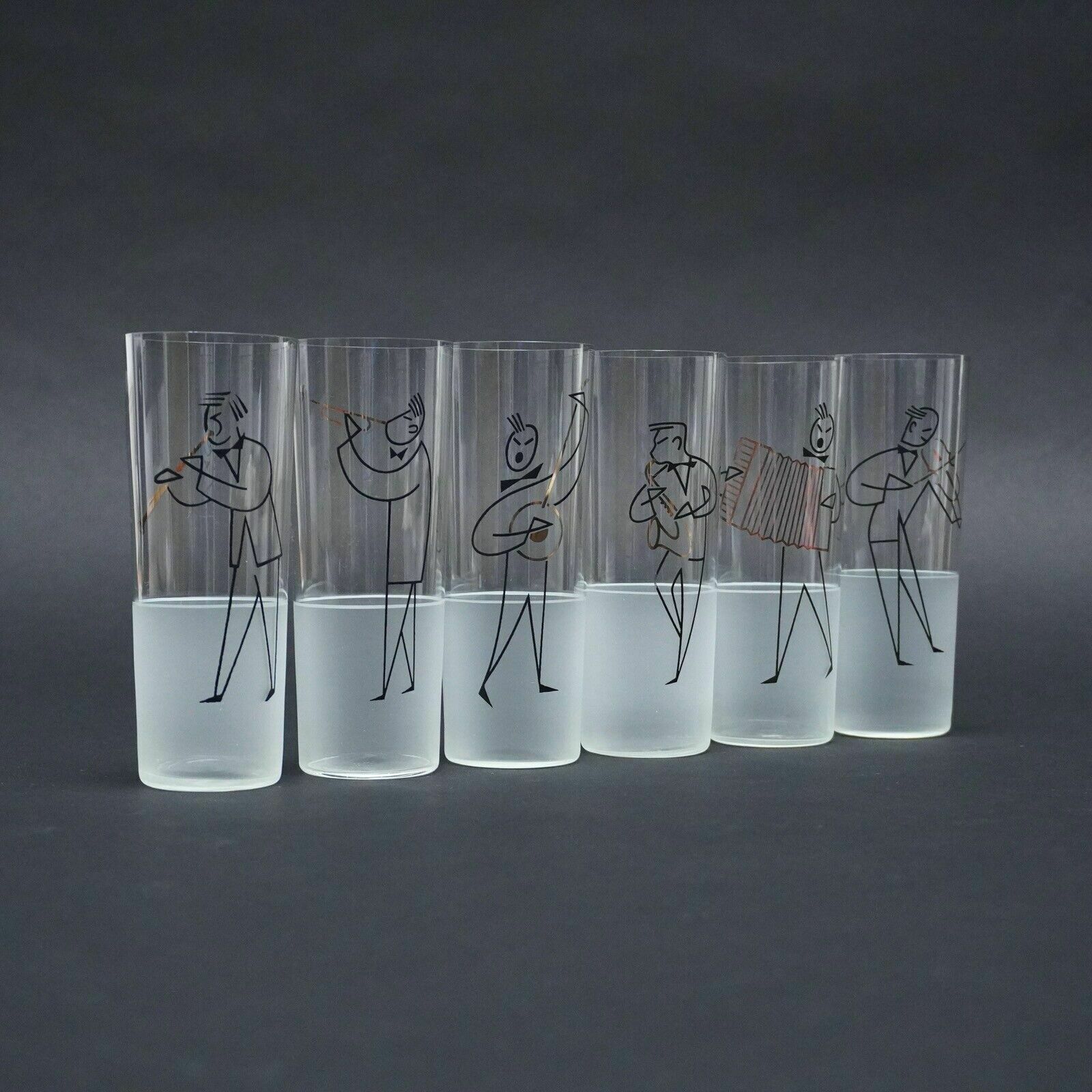 6 X 50er Years Drinking Glass With Musiker Motiv For Special Moments Thin Walled
