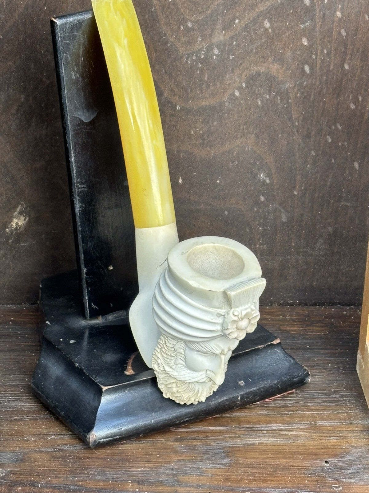 English Early Victorian Carved Smokers Cabinet With Pipe Collection Included. photo vintage