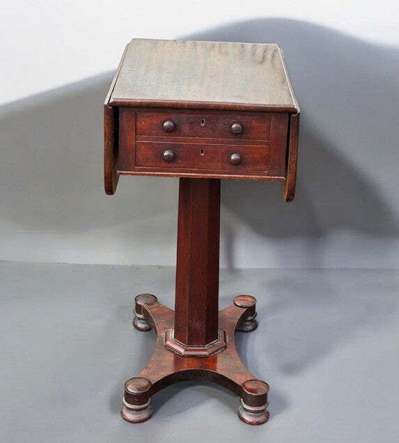 Victorian Mahogany Lamp Table, Side Table. With Drawer photo furniture