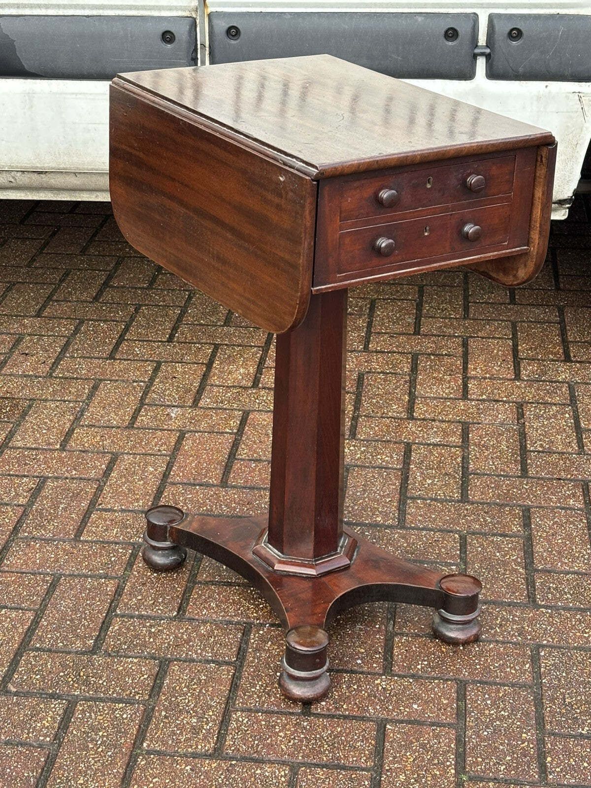 Victorian Mahogany Lamp Table, Side Table. With Drawer photo 637.0