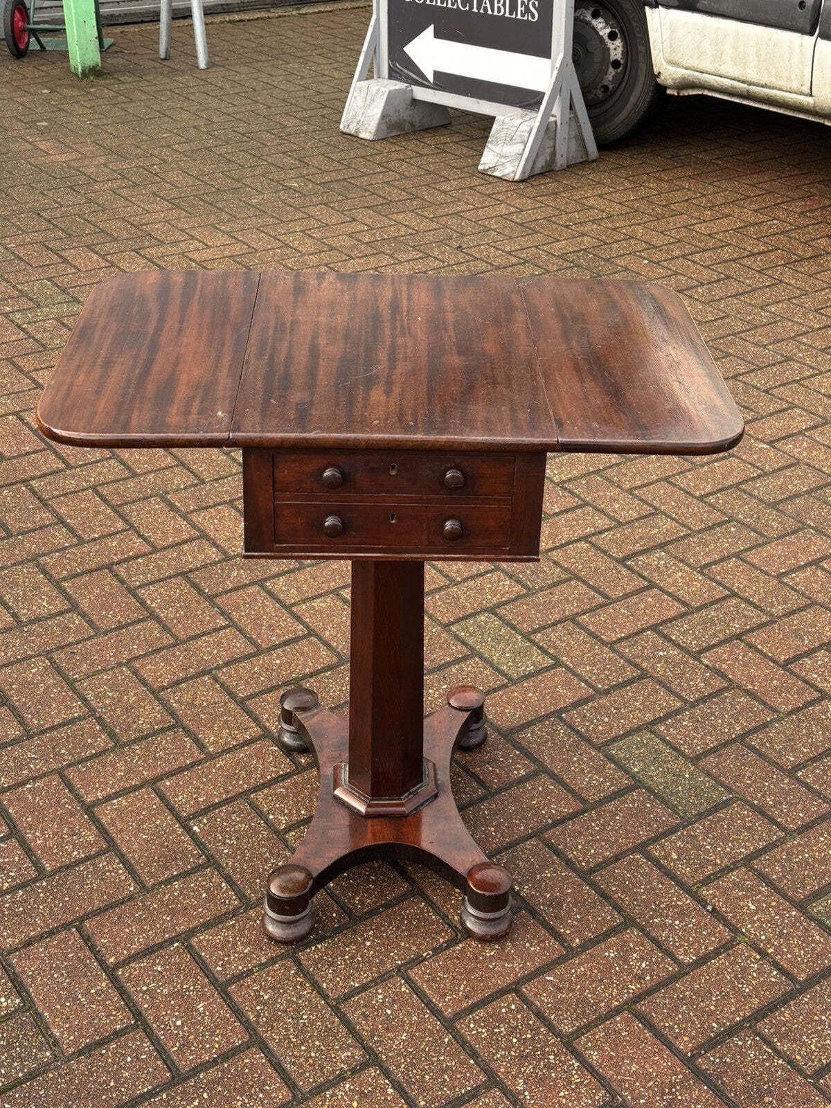 photo for sale Victorian Mahogany Lamp Table, Side Table. With Drawer