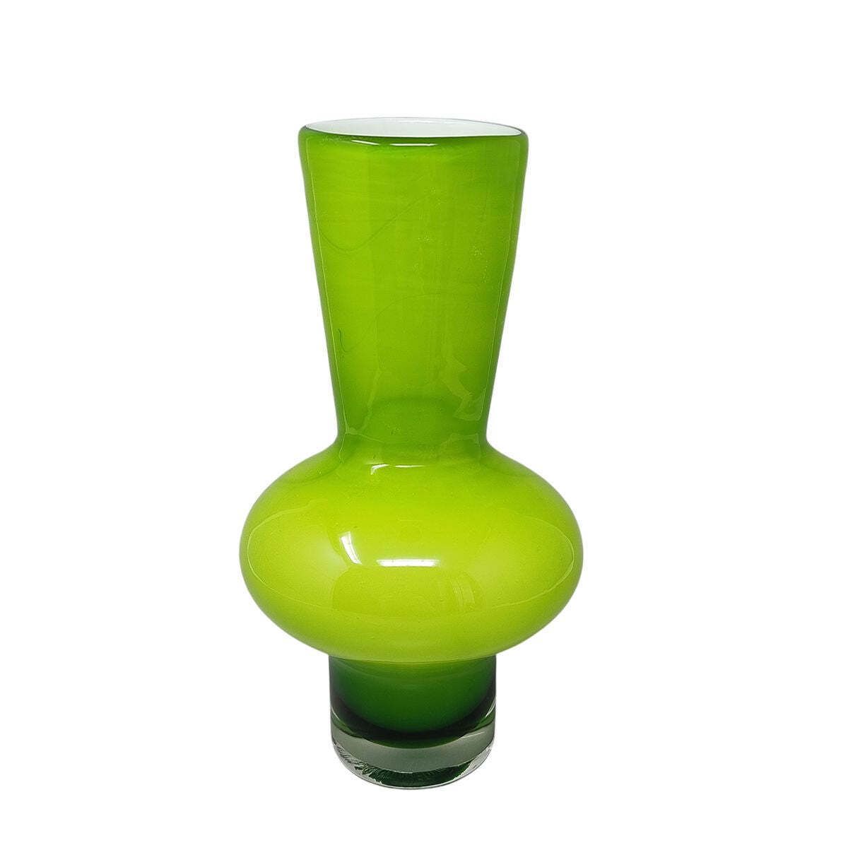 1970s Gorgeous Green Vase By Ind. Vetraria Valdarnese. Made In Italy
