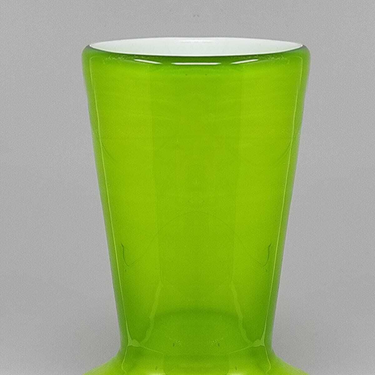 1970s Gorgeous Green Vase By Ind. Vetraria Valdarnese. Made In Italy photo Home Decor