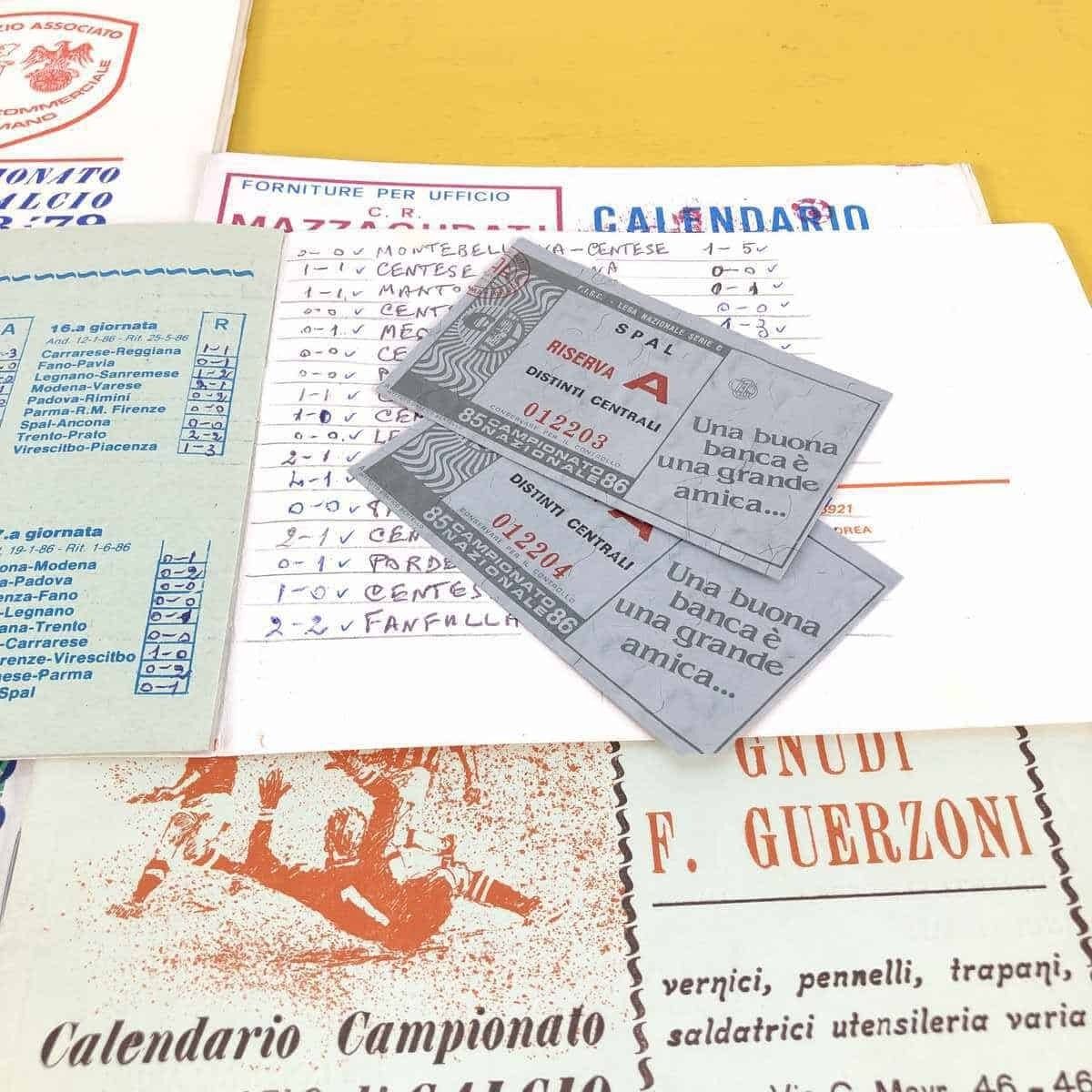 Vintage Calendars Italian Football Championship, 10 Pieces photo for sale
