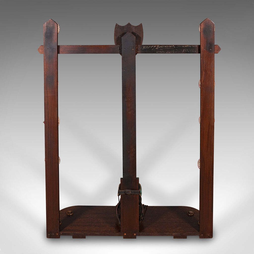Vintage Barcelona Polo Mallet Stand, Spanish, Oak, Tack, Coat Rack, Mid Century photo 2450.0
