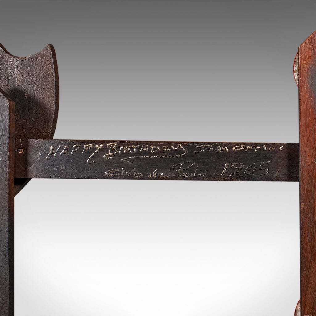 Furniture Vintage Barcelona Polo Mallet Stand, Spanish, Oak, Tack, Coat Rack, Mid Century photo