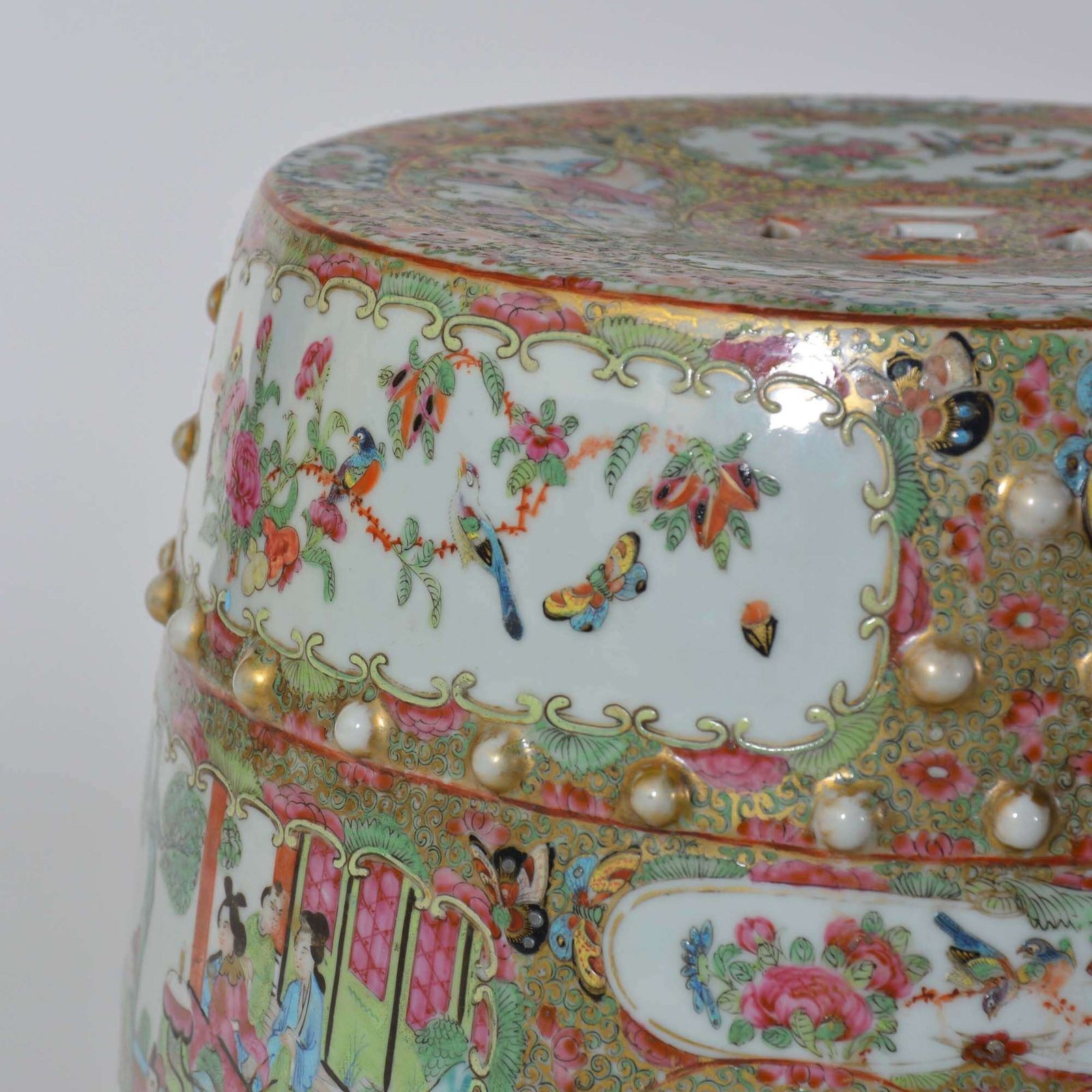 19th Century Chinese Canton Famille Rose Porcelain Garden Seat photo buy