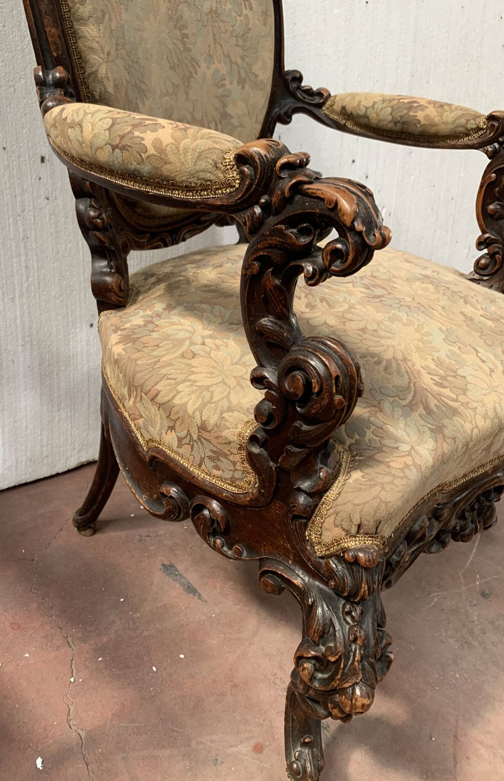 photo for sale Richly Carved Napoleon III Ceremonial Armchair