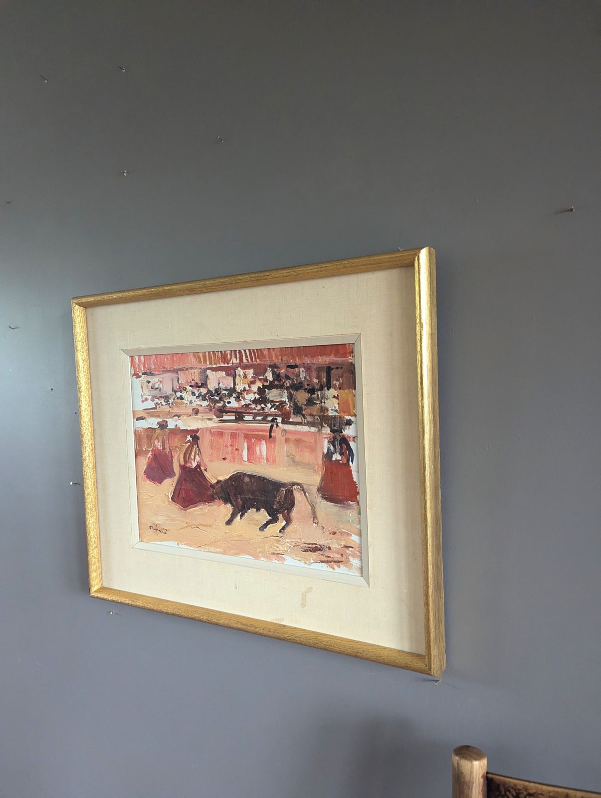 Bullfight In Motion Oil Painting photo Art
