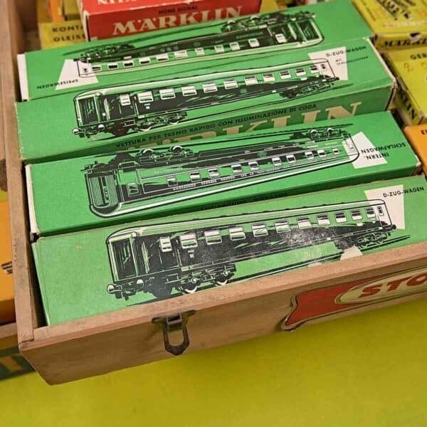 Lot Of Vintage Marklin Italy Train Components (Three Wooden Boxes) photo furniture