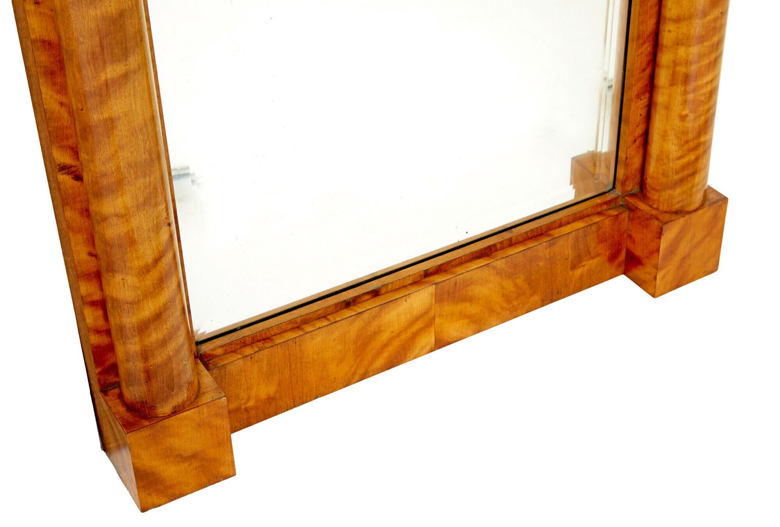 19th Century Swedish Empire Revival Birch Pier Mirror photo furniture