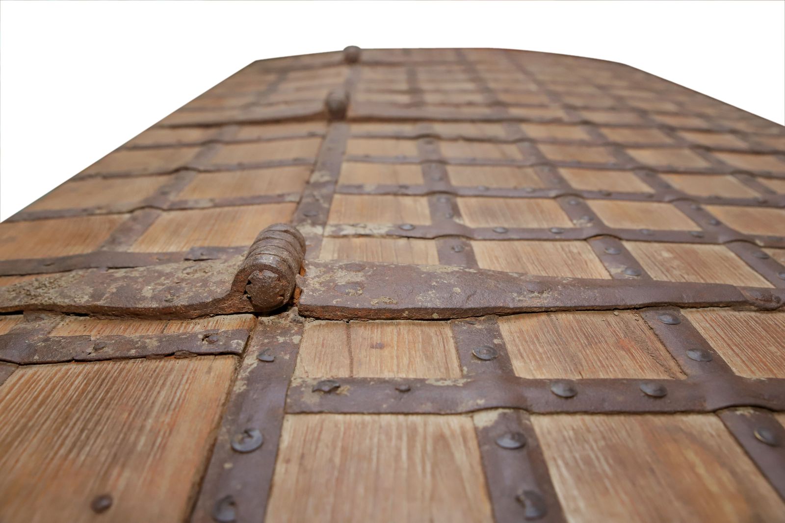 Antique Damchiya Bridal Dowry Chest With Four Distinct Iron Locks, Circa 1890 photo vinterior