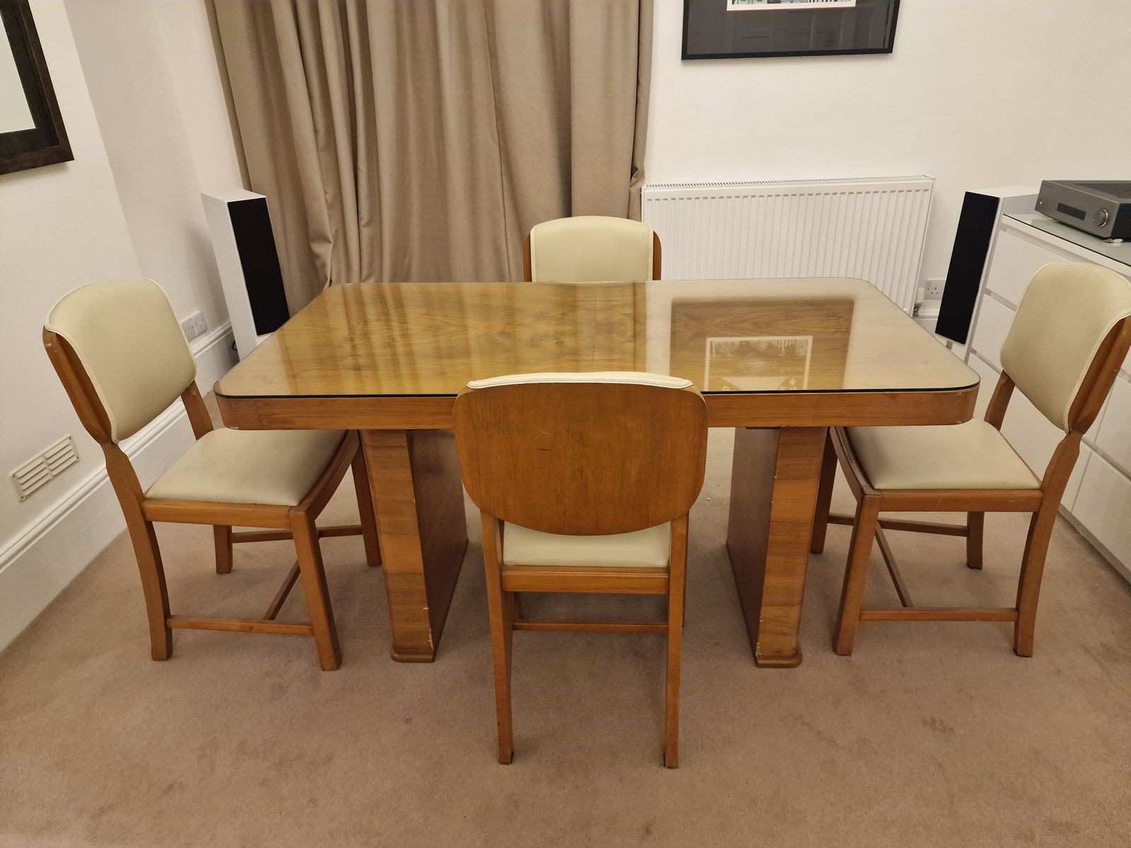 Art Deco Dining Table And Four Chairs Fh Marshall And Co 'Talent'