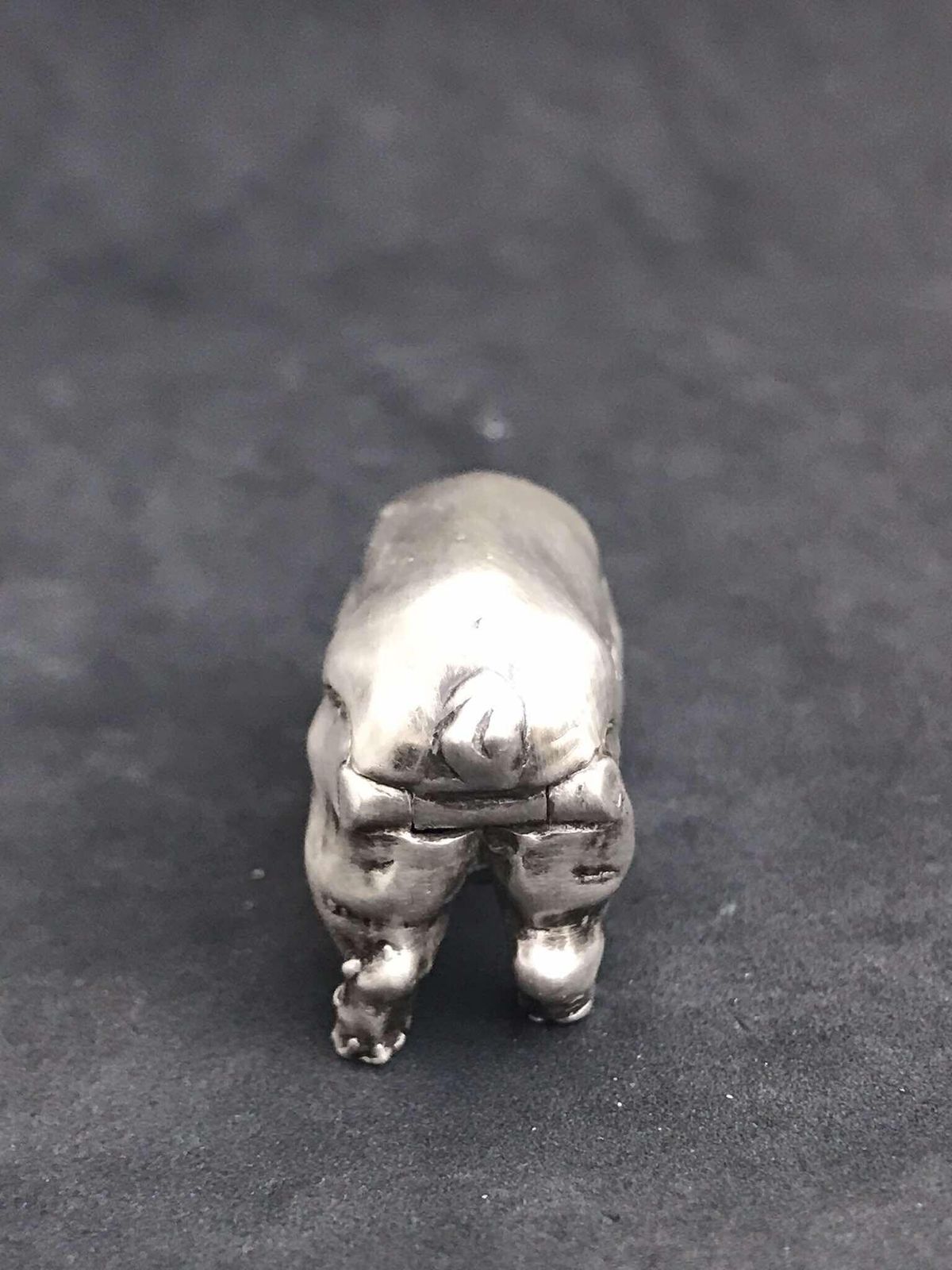 Buccellati Sterling Pill Box Pig Shaped Italian Design Jewelry Early XX Vintage Signed Mario Buccellati Box Collection Luxury Gift photo vintage