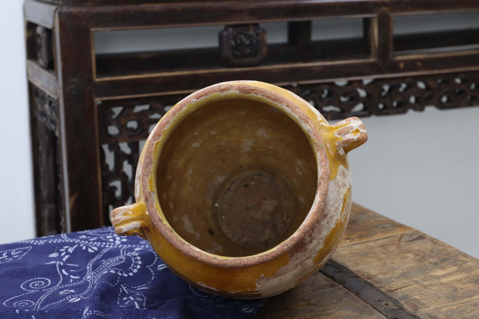 Early 19th Century Yellow French Confit Pot (2) photo vinterior