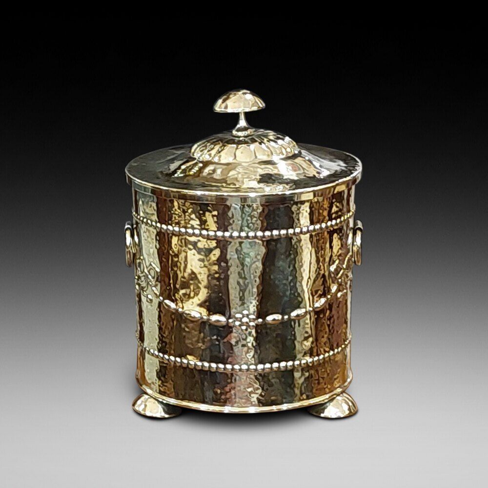 19thc Brass Coal Receiver, 1800s