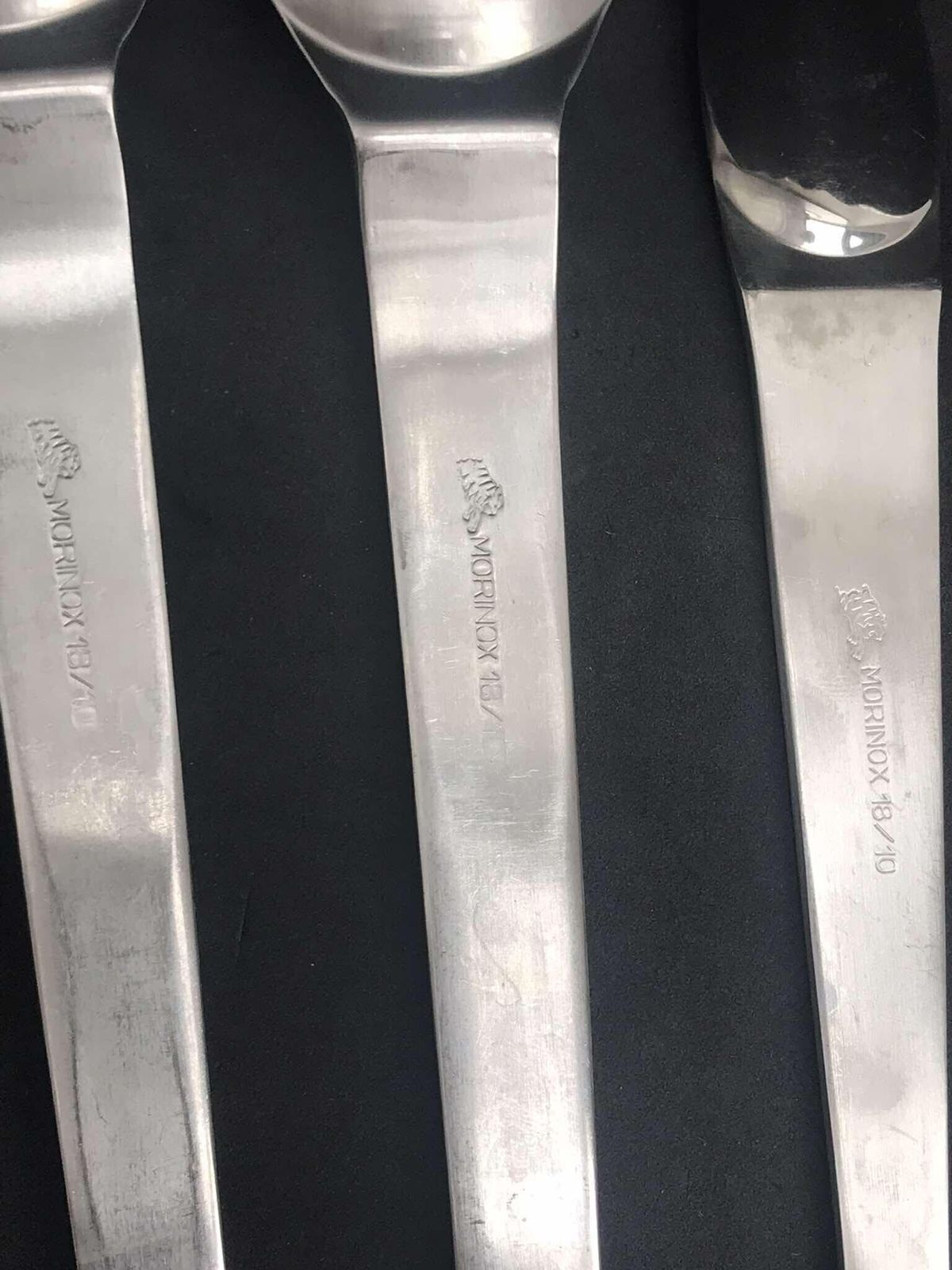 Modernist Flatware Spare 2 Soup Spoons 1 Fork Carl Auböck Design For Morinox And Amboss 50s Post Modern Lunik 2060 Modern Austrian Design photo buy