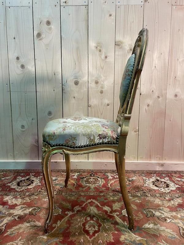 Suite De 4 Chaises En Bois Doré Napoléon III photo Furniture