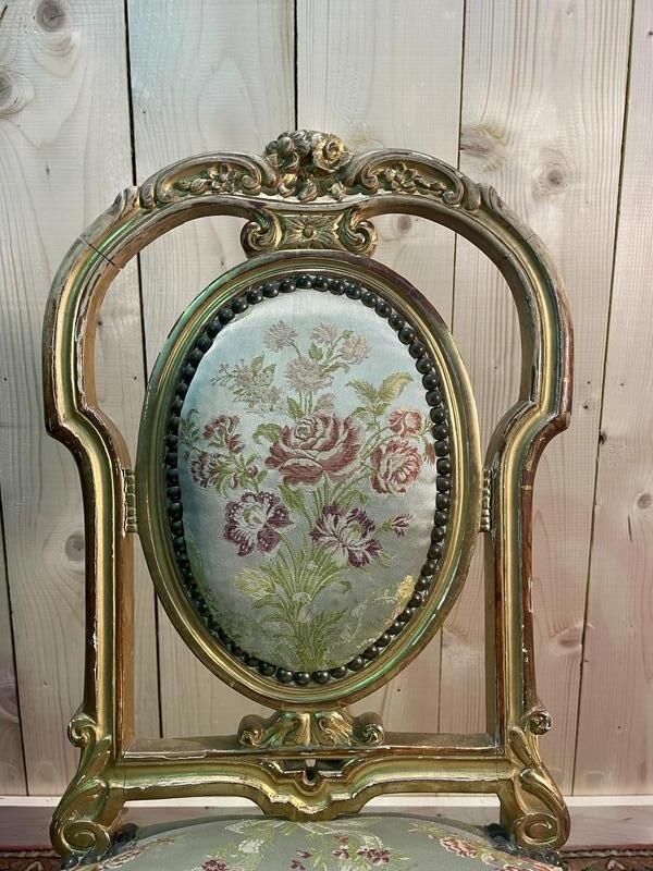 photo furniture Suite De 4 Chaises En Bois Doré Napoléon III