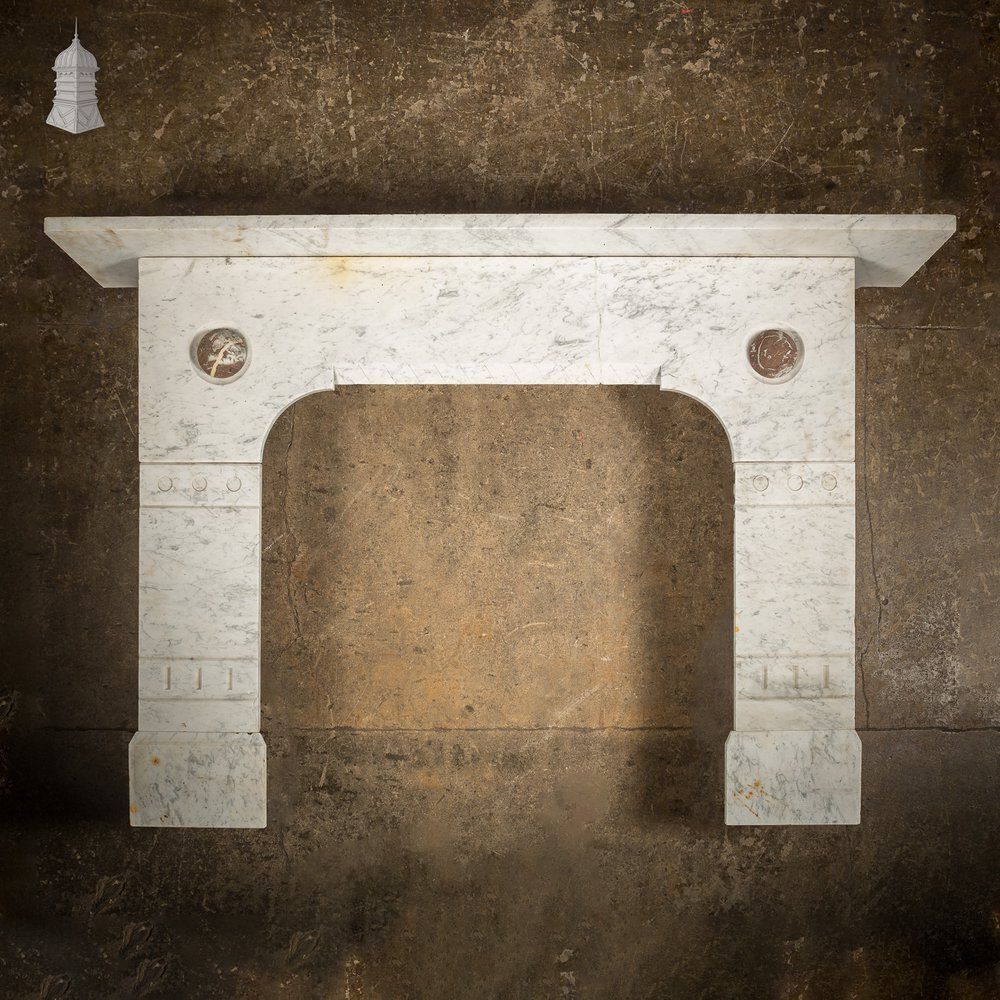Marble Fireplace Surround, White.