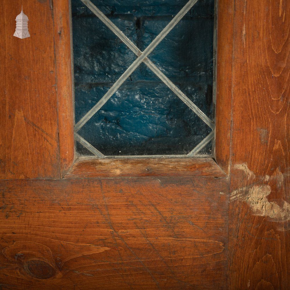photo buy Half Glazed Door – Diamond Pattern Leaded Glass, Moulded Panels