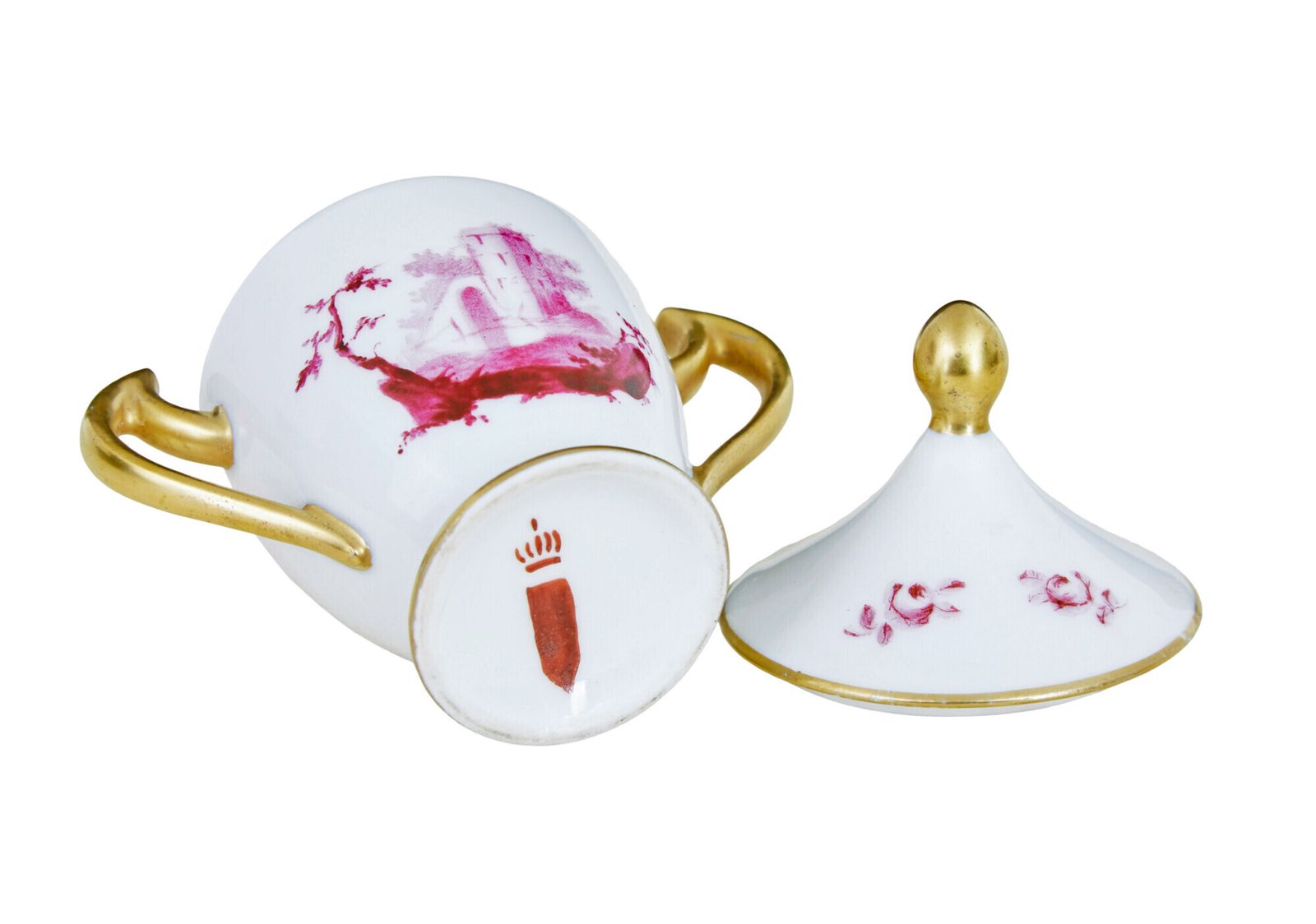 20th Century French Porcelain 7 Piece Dessert Set photo furniture