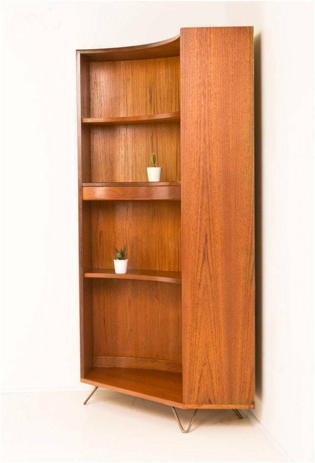 G Plan Mid Century Teak Corner Book Case Display Cabinet Shelves photo furniture