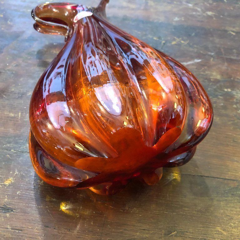 Mid Century Modern Italian Sommerso Red Murano Glass Vase, 1960 photo vinterior