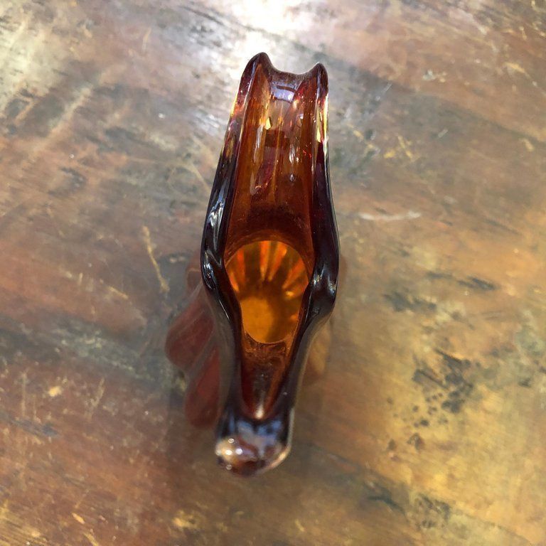 Mid Century Modern Italian Sommerso Red Murano Glass Vase, 1960 photo vintage