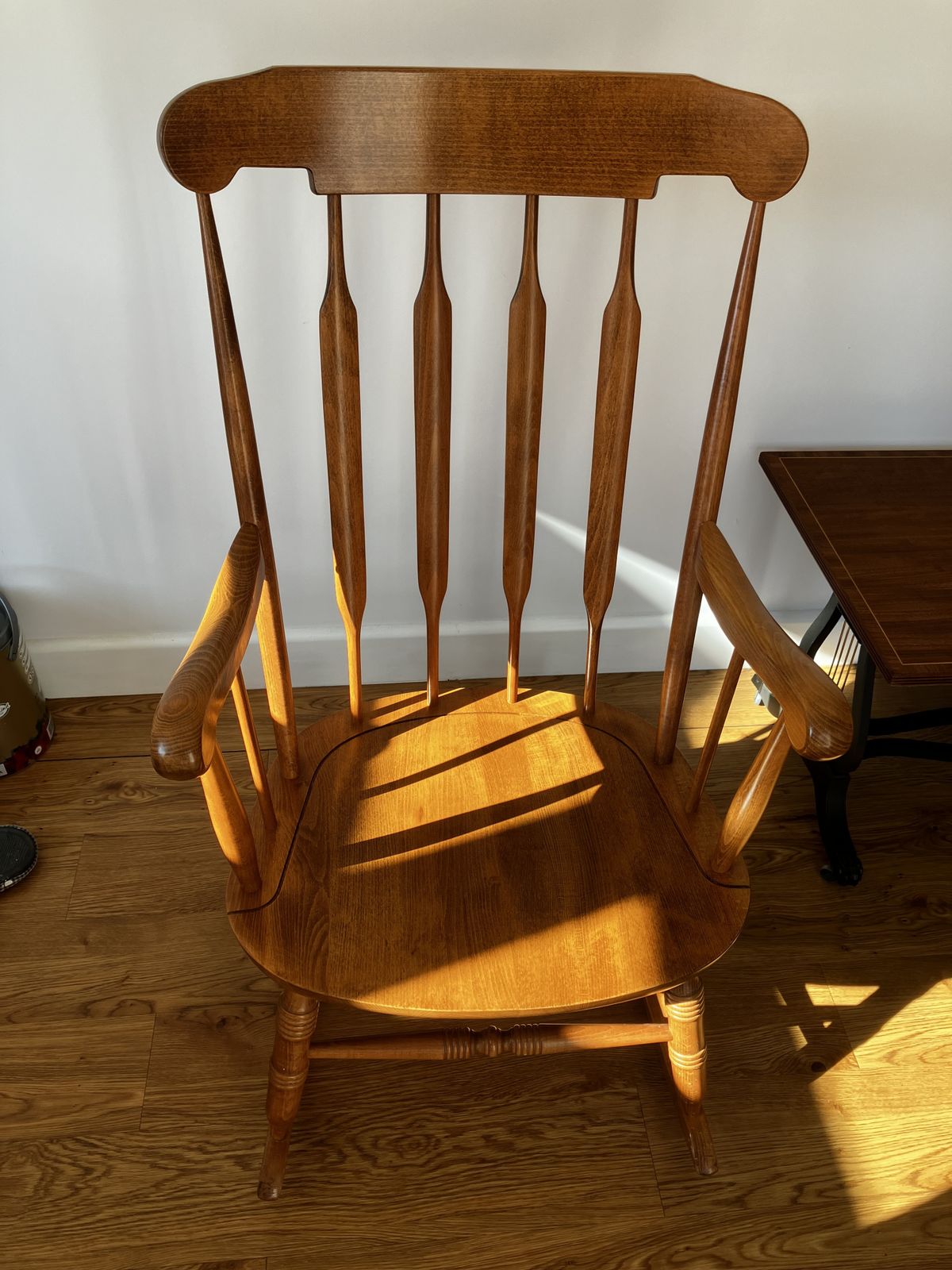 Excellent Wooden Rocking Chair photo vintage