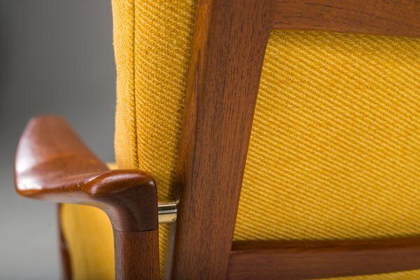 photo for sale Mid Century Danish Lounge Chair In Teak Attributed To Ib Kofod Larsen, 1960s