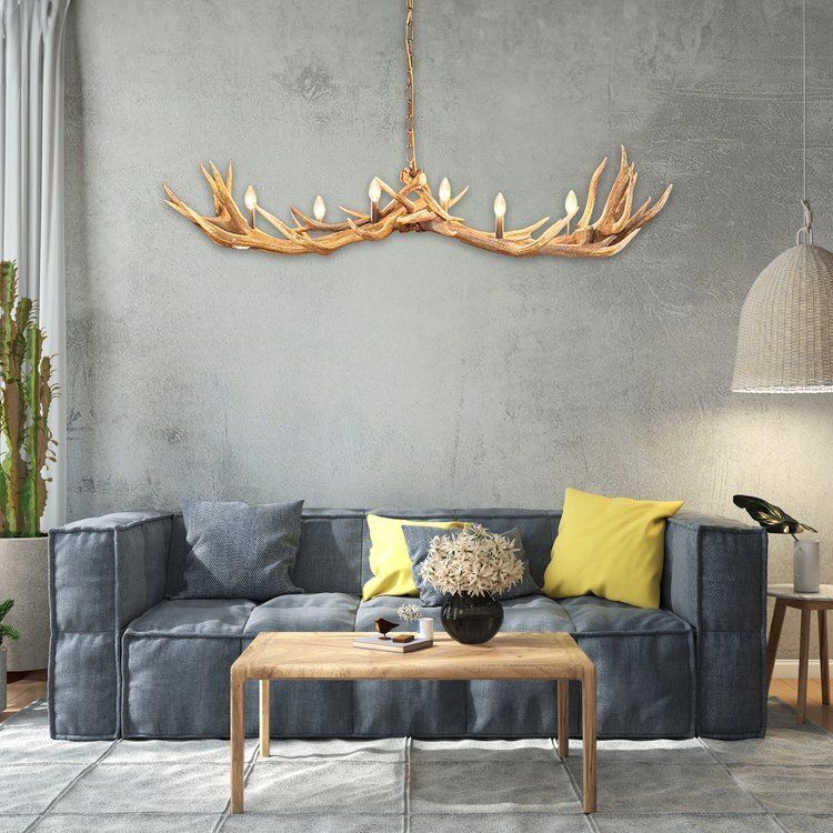 Rustic Antler Chandelier   Medium Rustic Lighting For Dining Areas   De270 photo for sale
