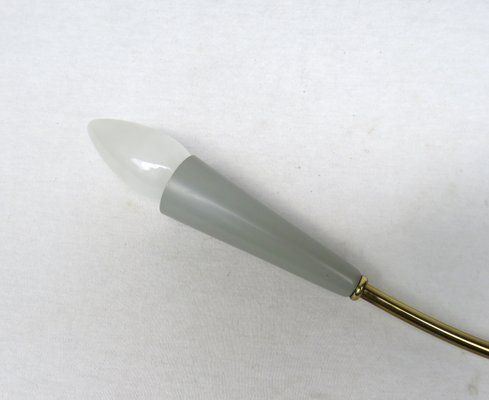 photo furniture Floral Wall Lights In Brass & Aluminum, Ott Leuchten, 1950s, Set Of 2